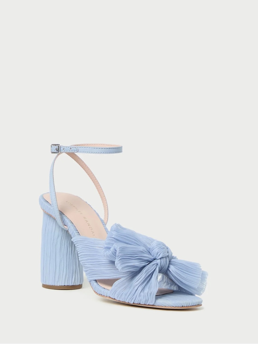 Loeffler Randall Camellia Blue Pleated Bow Heel